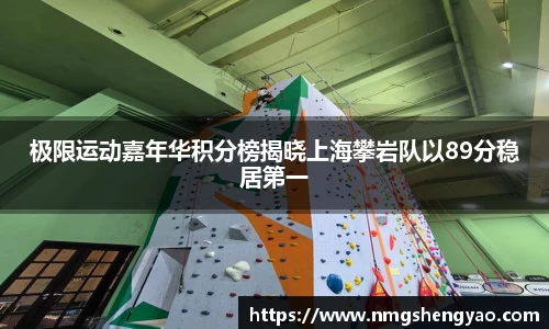 极限运动嘉年华积分榜揭晓上海攀岩队以89分稳居第一